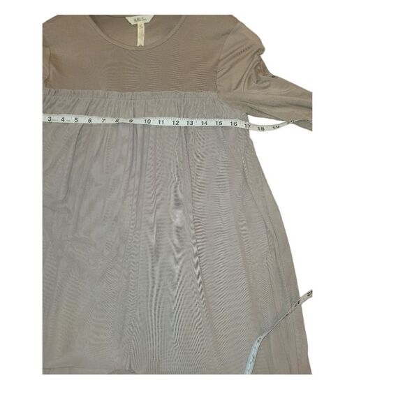 Matilda Jane Medium Long Sleeve Tunic Top Tan Brown Clairvoyant Tunic Mesh M - Picture 6 of 9